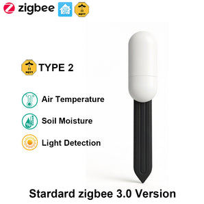 3-in-1 Smart Mini Soil Moisture, Temperature & Sunlight Sensor