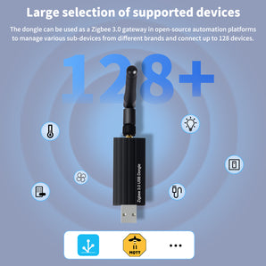 Haozee Zigbee 3.0 USB Dongle Plus Universal Zigbee Wireless Gateway Hub Support Home Assistant Zigbee2MQTT，Raspbian Ubuntu Maco