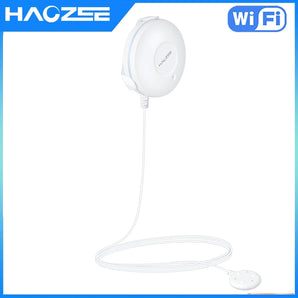 Haozee Tuya WiFi Smart Water Leak Sensor Water Overflow Level Detector Alarm System Flood Leakage Sensor Remote Control Monitor