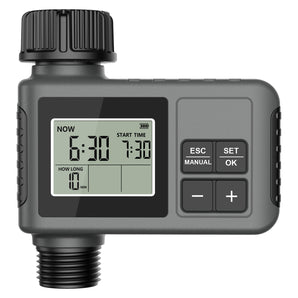 Haozee Smart Water Timer Intelligente 1 Outlet Irrigatie Besproeiing System Sprinkler Timer Tuin Programmeur IPX7 LCD Display