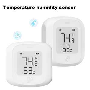 Haozee Smart WiFi/Zigbee Temperature and Humidity Sensor Indoor Hygrometer Thermometer with LCD Display Support Alexa Google Home