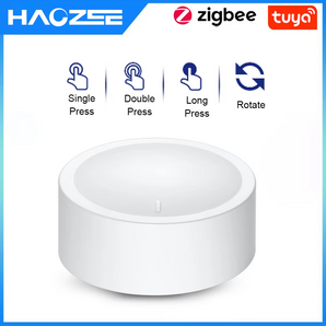 Haozee Tuya Smart Zigbee Scene Switch Dimmer Button Knob Controller for Home Automation  Intelligent DIY Switch Support Home Assistant