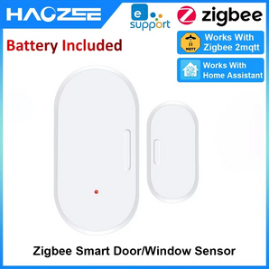 Haozee Ewelink ZigBee Door Window Sensor Contact Sensor Security Burglar Alarm Magnetic Door Sensor Support Home Assistant Zigbee2mqtt