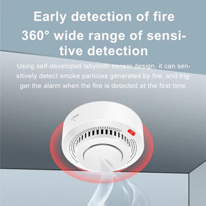 Haozee Tuya Smart Smoke Detector Wifi/Zigbee Fire Protection