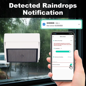 Haozee Tuya Zigbee Raindrop Detection Sensor with Light Detector IPX4 Outdoor Waterproof Support Home Assistant Zigbee2mqt