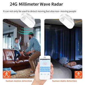 Haozee Zigbee Human Presence+ PIR Motion Detection Sensor Luminance Detector Battery operated Support Zigbee2mqtt Home Assistant