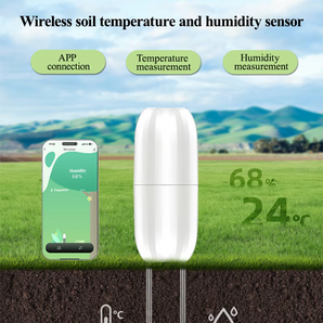 Haozee Tuya Zigbee Soil Temperature Humidity Tester IP67 Waterproof Support Home Assistant Zigbee2mqtt for Garden Farmland Planting
