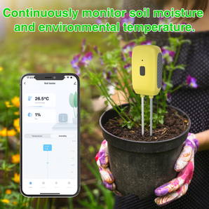 Haozee Tuya Smart Bluetooth Soil Tester Temperature and Humidity Meter Waterproof Thermohygrometer Garden Automation Irrigation Detecto