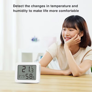 Haozee Tuya Zigbee Temperature Humidity Sensor Hygrometer Thermometer Detector Remote Control Support Alexa Google Home