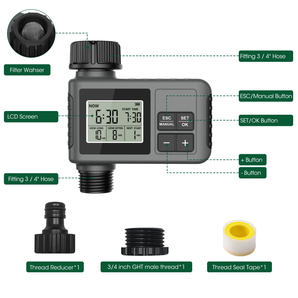 Haozee Smart Water Timer Intelligente 1 Outlet Irrigatie Besproeiing System Sprinkler Timer Tuin Programmeur IPX7 LCD Display