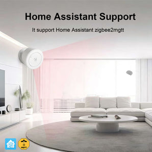 Haozee 24GHz mmWave Human Presence Sensor – Zigbee 3.0 Static Motion Detector, Battery-Powered, Compatible with Home Assistant & Zigbee2MQTT