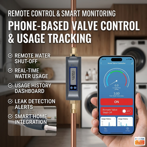 Tuya WiFi Smart Ultrasonic Water Valve - Automatic Leak Shutoff