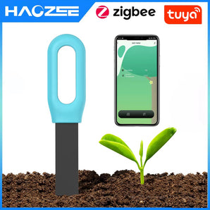 Haozee Tuya Smart Zigbee Soil Tester Temperature and Humidity Meter Thermo Hygrometer Garden Automation Irrigation Detector