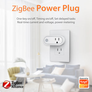 Haozee ZigBee Smart Plug 4 Pack with Real-time Energy Monitoring,15A Outlet, ZigBee Hub Required,Work with Home Assistant Zigbee2mqtt